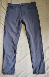 Western Rise Pants Mens 34x30 Gray Diversion Pant Stretch Casual Travel Chino - Picture 1 of 9