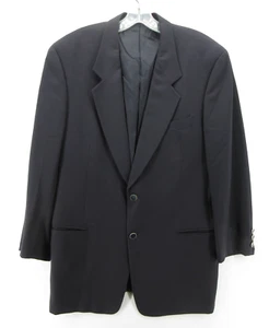 VINTAGE Giorgio Armani Mani Sport Coat Men 42 Blue 80s 90s Blazer Dinner Italy - Picture 1 of 14
