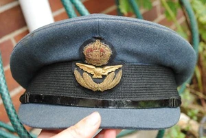 WW2 RAF officers peak cap by Burberry size 6 7/8 - Picture 1 of 11