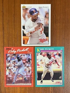 Kirby Puckett 3 card lot (1990 Donruss, 1991 Score, 1992 Upper Deck) - Picture 1 of 2