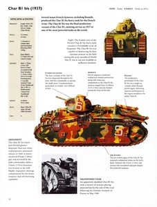 1937 Char B1 bis Tank Spec PIN-UP WALL ART PRINT - FRENCH HEAVY TANK - Imagen 1 de 4