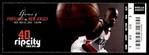 Biglietto Stub Portland Trail Blazers vs. Nets 25 novembre 2009 - Rafer Alston - Foto 1 di 2