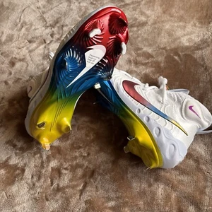 Scarpe da baseball Nike Alpha Huarache NXT Rainbow metallo DJ6517-106 taglia 7,5 nuove - Foto 1 di 7