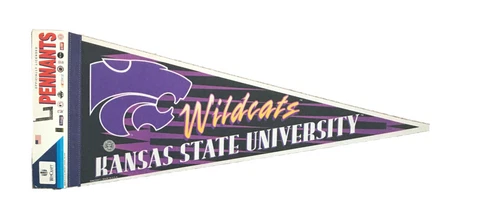 VINTAGE KANSAS STATE UNIVERSITY CLASSIC 12 x 30 FELT PENNANT, WILDCATS, K-STATE Cover