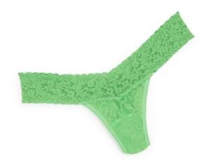 NEW Hanky Panky 5pr Green Signature Lace Low Rise Thong Underwear 82225