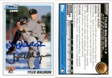 Tyler Waldron Signed 2010 Bowman DP&P #BDPP43 Card Pittsburgh Pirates Auto AU