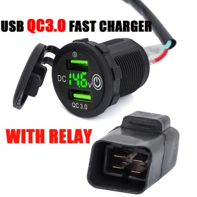 USB QC3.0 Fast Charger For Kawasaki Versys650 Versys1000 VersysX300 Ninja400/650 Foto 1 de 4