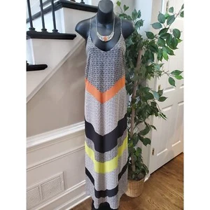 Old Navy Womens Multicolor Polyester Scoop Neck Sleeveless Long Maxi Dress Large - Picture 1 of 13