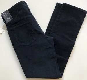 NWT Gap Denim Boys 14 Reg Corduroy High Stretch Slim True Navy Adjustable Waist - Picture 1 of 9
