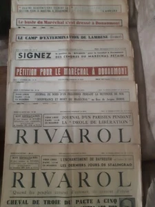 Lot de 9 journaux Rivarol année 1951 numéro entre 31 et 46 - Photo 1/6