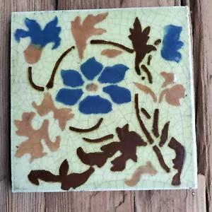 Victorian Fireplace Tile Hand Painted C1905/8. - Picture 1 of 3