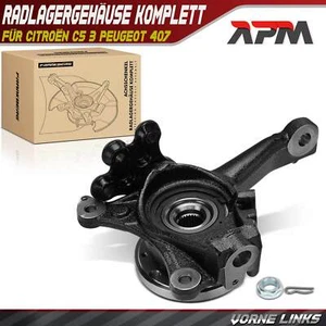 Carcasa de cojinete de rueda delantera izquierda completa para Citroën C5 3 Peugeot 407 - Imagen 1 de 8