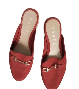 Ravel Size 6 Shoes Slip On Suede Mule Rust Orange Flats - Picture 1 of 4