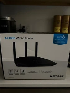 NETGEAR AX1800 Wi-Fi 6 Router-Black - Bild 1 von 2
