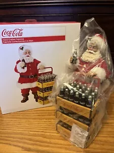 Kurt Adler Coca Cola Santa Coke Delivery Cart, 10.5", Christmas Decor NIB NWT - Picture 1 of 10
