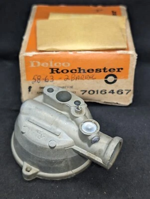 CHEVROLET BELAIR IMPALA 1958-63 NUEVO DE LOTE ORIGINAL con carcasa de termostato estrangulador de carburador de 2 barriles Foto 1 de 4