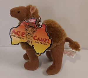 Ace Camel Mini Plush Key Ring Soft Stuffed Toy 13cm Bag Charm Vintage - Picture 1 of 5