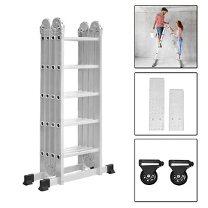 4x5 Sprossen Gelenkleiter Klappleiter Mehrzweckleiter Stehleiter Anlegeleiter# - Bild 1 von 13
