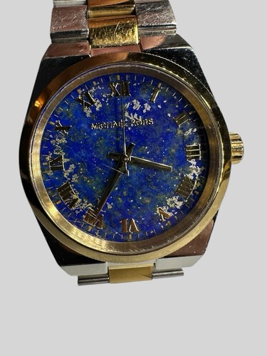 OROLOGIO MICHAEL KORS CHANNING BICOLORE ACCIAIO INOX CON QUADRANTE BLU LAPISLAZZULI MK5893
