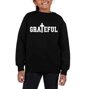 Sudadera gráfica juvenil estampado agradecido - Imagen 1 de 8