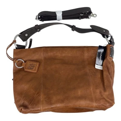 Bolsa de ombro Ellington Sadie com alça transversal conhaque couro italiano - Imagem 1 de 4