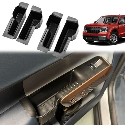 4x For 2022-2025 Ford Maverick Front Rear Door Storage Box Organizer Accessories - Image 1 of 4