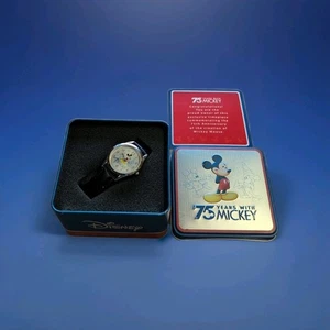 NEU 75 Jahre mit Mickey Mouse Walt Disney Armbanduhr Sammlerdose Edelstahl - Bild 1 von 2