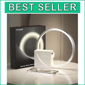 Sunrise Digital Alarm Clock with White Noise Machine & USB Port for Sleep Aid - Picture 1 of 9