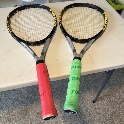 Matching Pair Of Head TI S1 Pro Titanium Tennis Rackets 4-1/2 Grip Fresh Strings - Image 1 of 4