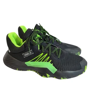 Adidas Marvel DON Issue 1 Stealth Spider Man Bounce Shoes Black Green Mens Sz 10 - Picture 1 of 11