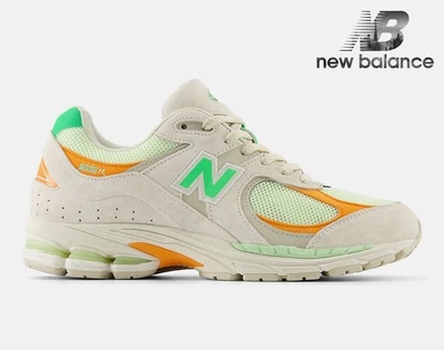 Zapatillas New Balance 2002R Lino Gris Manzana Verde Naranja Gamuza (Talla 9.5 Hombre) (D) Foto 1 de 4