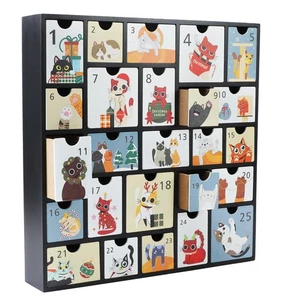 Wooden Advent Calendar with Drawers - Refillable Christmas Countdown Calendar... - Bild 1 von 9