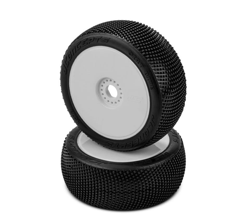 Jconcepts Dirt Bite Green Compound 1/8 Tires Pre-mounted on 3357W Wheels 407312 - Image 1 of 1