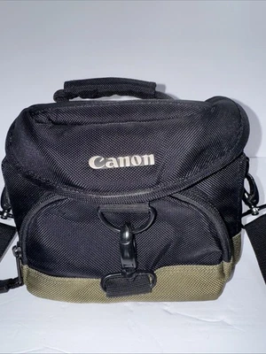 Canon Camera Bag Padded SLR Multi Strap  Black & Green Carry Tote Shoulder Case - Image 1 of 4