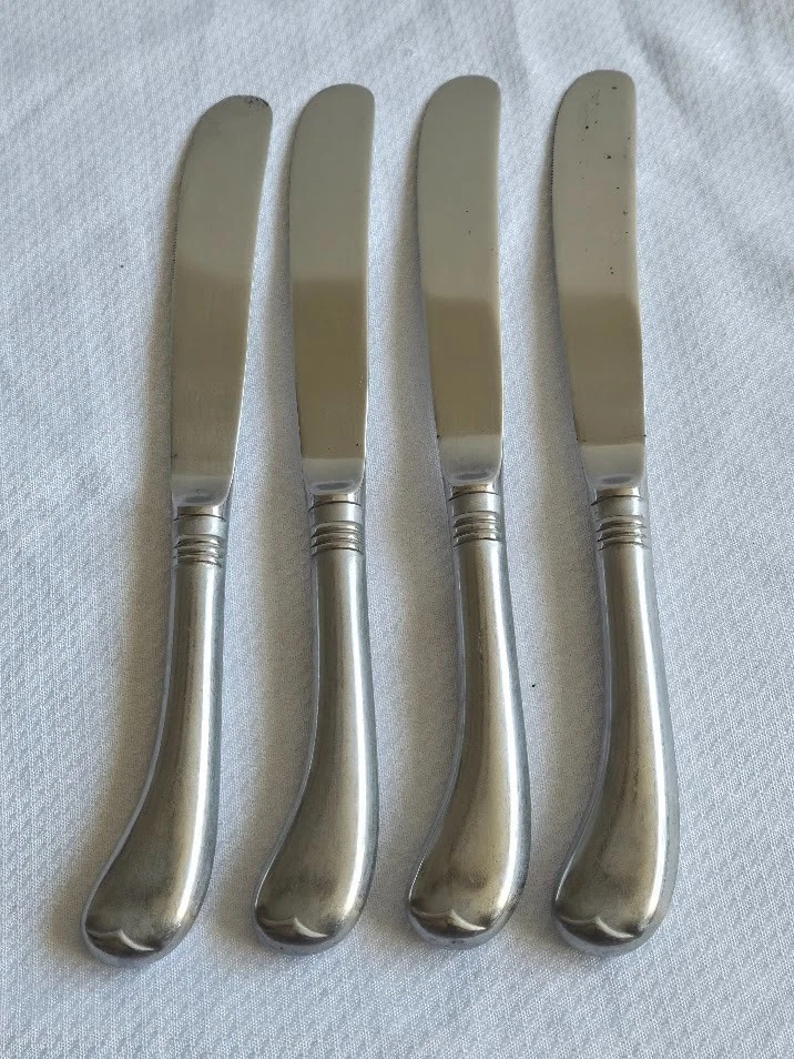 OXFORD Hall 4 Stainless Pistol Handle Dinner Knives Made in KOREA HTF! RARE! REA - Image 1 of 4