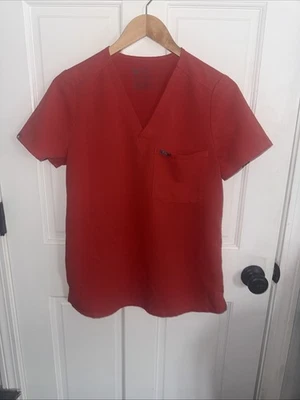 Figs Catarina One Pocket Scrub Shirt in Clay PO# 1646 Women's Size Small - Image 1 of 4