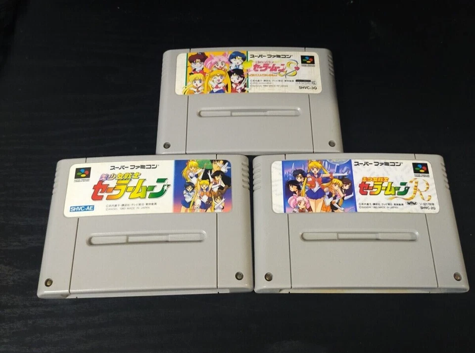 Lot 3 Bishoujo Senshi Sailor Moon & S & R Nintendo Super Famicom SFC Japan Ver - Image 1 of 1