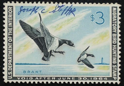 U.S. Used Stamp Scott #RW30 $3 Federal Duck Hunting. Fine - Very Fine. Choice! - Image 1 of 2