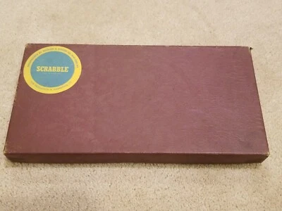 Vintage 1953 SCRABBLE Game by Selchow & Righter Co Complete 100 tiles 4 Holders - Image 1 of 4