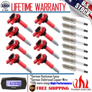 Set of 8 Ignition Coil & Platinum Spark Plug For Ford F150 Mustang 5.0L V8 UF622 - Picture 1 of 15