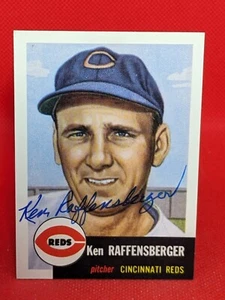 AUTOGRAPH on card: 1991 Topps Archives 1953 Series #276 KEN RAFFENSBERGER - Picture 1 of 1