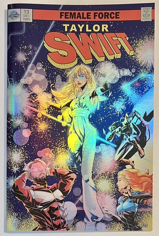 Foil /25 • Cómic Taylor Swift Female Force • X-MEN 130 • Homenaje DAZZLER Foto 1 de 4