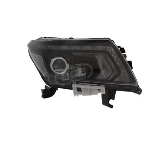 Fits Nissan Navara 2017-2022 Headlight Headlamp Black Drivers Side Offside Right - Picture 1 of 24