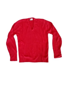 Revere Vereloft Sweater Red Medium Long Sleeve Women Orlon Acrylic V- Neck VTG - Picture 1 of 7