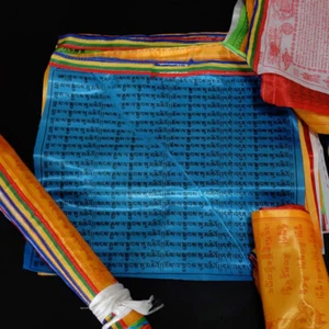 Religious Flag Tibetan Buddhist Prayer Flag Tibet Lung Ta Banner Scriptures .SN - Picture 1 of 12