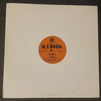 MF DOOM - The M.I.C. b/w RED & GOLD - 1998 - 12” Vinyl - Fondle ‘Em - VERY RARE! - Image 1 of 4