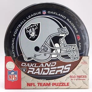Oakland Raiders 500 Piece Puzzle Wincraft New Sealed Collectable Tin NFL READ - Picture 1 of 6