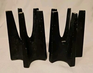 2 Candelabros Brutalist Random Industries 4"T Aluminio Fundido Modernista EE. UU. - Imagen 1 de 16