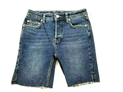 FREE PEOPLE women jean shorts OB934644 dark denim blue sz 25 - Image 1 of 4