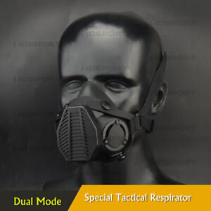 Tactical Breather Mask Special Respirator Airsoft Headwear Dual Mode Half Mask